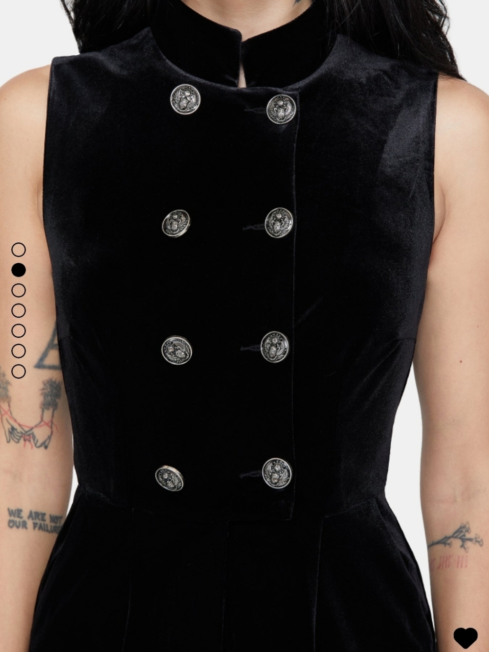 Disturbia Dusken Velour Button Up Wide-Leg Jumpsuit - Picture 4 of 5